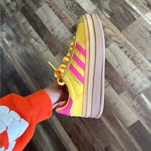 Adidas Gazelle Bold Yellow and Pink Women's Shoes